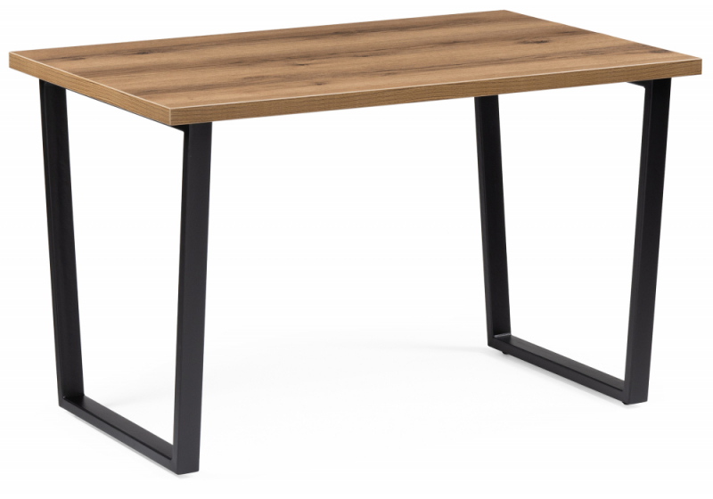 Стол деревянный Лота Лофт 120x75 дуб крафт табачный / черный матовый (75x75). 