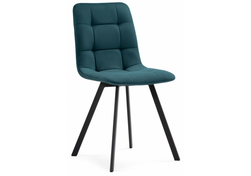 Стул на металлокаркасе Чилли морская волна / черный (43,5x50x87,5). 