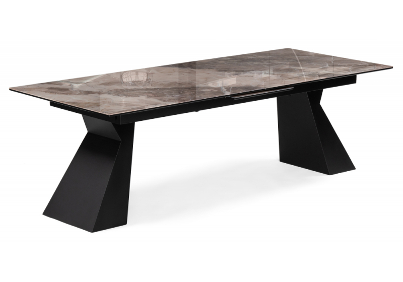 Стол стеклянный Денхольм 240(290)х100х75 каталония / черный (100x75). 