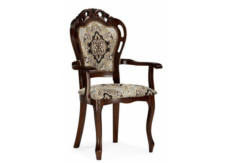 Стул деревянный Bronte муса чёрная вишня / патина (59x54x104). 