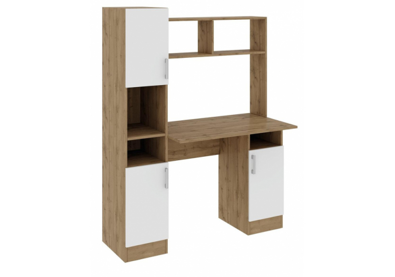 Компьютерный стол Эндо дуб вотан / белый (57x160). 